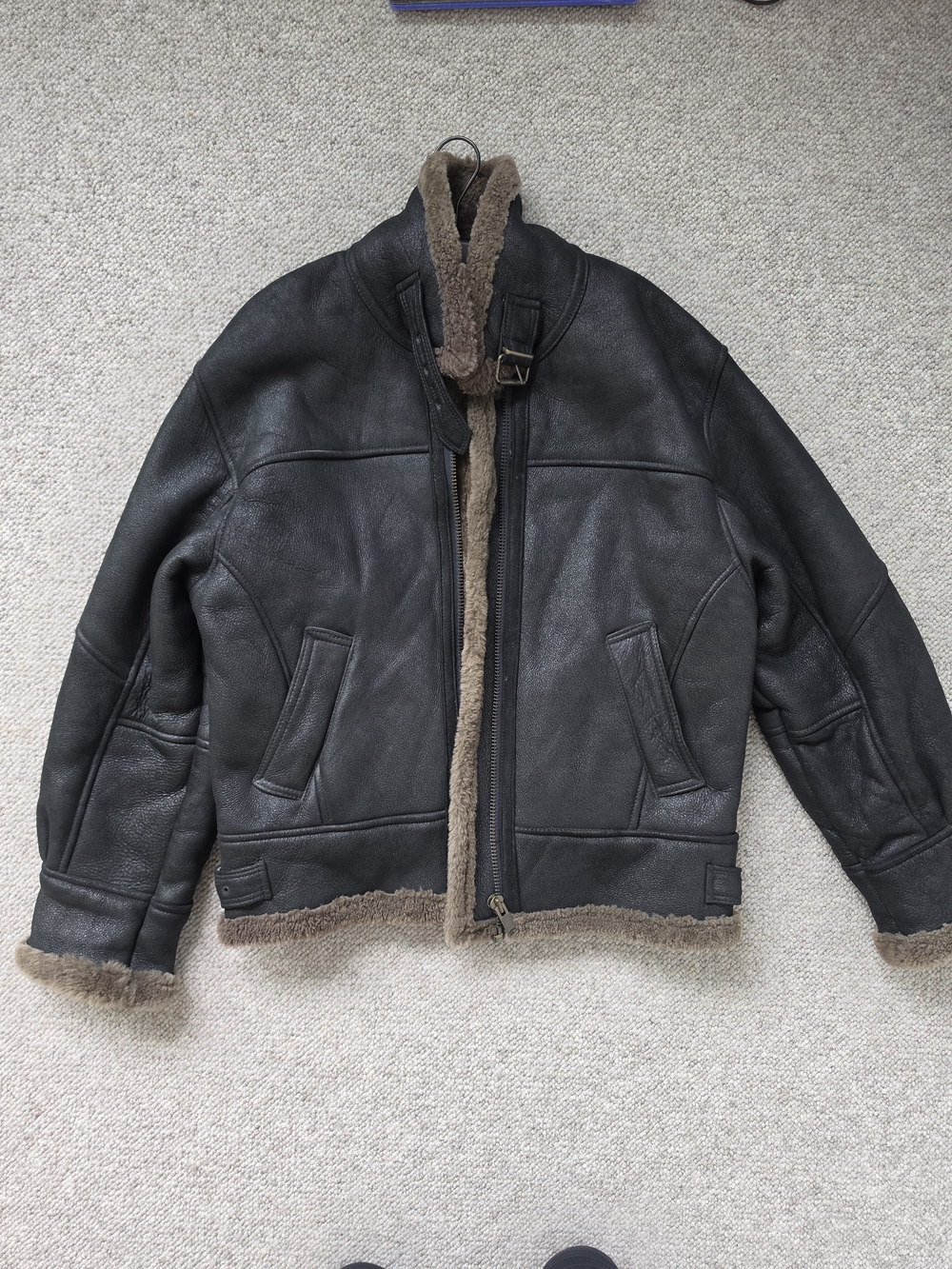 Vintage Adventure Pegabo Genuine Sheepskin Bomber Jacket – B-3 Style